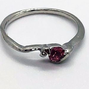 🔥HOT SALE🔥 Pink Rhinestone Fashion Ring 6 1/2